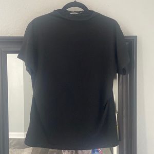 XL black mock turtle neck with short sleeves